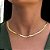 Colar Choker Fita Trabalhada Tamanho Único Banhado a Ouro 18K - Imagem 1