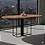 Mesa orgânica MDF Muiracatiara estilo industrial - Imagem 1