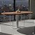Mesa orgânica MDF Muiracatiara estilo industrial - Imagem 2