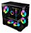 Gabinete Gamer Aquário Com 5 Fans ARGB, Clanm GRODD NIGHT, Micro-ATX/ITX, Vidro Temperado, Preto - Imagem 2