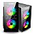 Gabinete Gamer Mid Tower, Clanm Kaesar, ATX/Micro-ATX, Vidro Temperado Frontal, Preto - Imagem 1