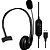 Headset Office Fortrek FK 731A USB Preto - Imagem 1