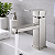 Torneira para Banheiro Monocomando de Mesa Quadrada Aço Inox Escovado - Imagem 3