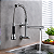 Torneira De Cozinha Parede Gourmet Baixa 45 Cm Com Ducha Spray - Imagem 3