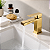 Torneira Monocomando Quadrada Misturador Mesa Banheiro Inox Dourado - Imagem 3