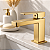 Torneira Monocomando Quadrada Misturador Mesa Banheiro Inox Dourado - Imagem 5
