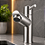 Torneira para banheiro alta metal inox escovado água fria 1/4 volta - Imagem 2