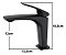 Torneira Banheiro Monocomando Slim Inox Metal Preto Fosco - Imagem 5