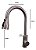 Torneira Para Cozinha Gourmet Com Misturador Monocomando Ducha Extensível Com 2 Jatos Inox Escovado - Imagem 5