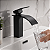 Torneira Para Banheiro Monocomando de Mesa Bica Cascata Slim Black Cor Matte Preto Fosco - Imagem 1