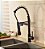 Torneira De Cozinha Gourmet Monocomando Baixa 50 Cm Com Ducha Spray Preto Fosco Black Matte - Imagem 2
