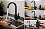 Torneira Monocomando Para Cozinha Maxforte Quadrada de Luxo Ultra Fina Preto Fosco - Imagem 4