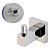 Cabide Simples Quadrado Luxo Inox Cromado - Imagem 2