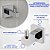 Cabide Simples Quadrado Luxo Inox Cromado - Imagem 3