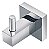 Cabide Simples Quadrado Luxo Inox Cromado - Imagem 1