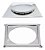 Ralo Inteligente Click 15x15 Cromado Com Grelha AÇo Inox - Imagem 1