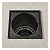 Ralo Porta Grelha Preto Fosco 10x10 Quadrado Aço Inox - Imagem 1