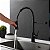 Torneira Gourmet Monocomando Cozinha Preto Fosco Flexível 2 Jatos - Imagem 3