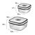 Potes Herméticos Electrolux de Plástico Cinza Retangular com 8 Unidades - Cód. A23119201 / 41046083 | SKU 102111 - Imagem 5