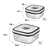 Potes Herméticos Electrolux de Plástico Cinza Retangular com 12 Unidades - Cód. A23122901 / 41046086 | SKU 100777 - Imagem 5