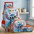 Kit Escolar Stitch Azul - 3 peças - Mochila de Rodinha, Estojo Duplo e Lancheira Térmica - Imagem 1