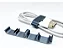 Kit 5 Pçs Organizador De Fios  Usb, Carregador E Cabos Preto - Imagem 2