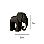 Estatueta Elefante Decorativo Preto Moderno Mini 7cm - Imagem 2
