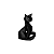 Par Estatuetas Gato Preto E Branco Decorativo Moderno Preto/branco - Imagem 5