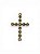 Pingente Cruz com Bolinha de Strass - Imagem 2