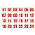 Adesivos Números Para Bico Vermelho - Imagem 1