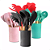 Kit com 12 Utensílios de Cozinha em Silicone com Cabo de Madeira - Imagem 4