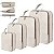 Conjunto/4 pçs portátil viagem compressão embalagem cubos saco organizador - Imagem 6