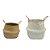 Kit 2 cestos organizadores multiuso decorativo branco e natural seagrass - Oikos - Imagem 5
