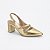 Scarpin Slingback Feminino Beira Rio Dourado Salto Grosso 4241.234 - Imagem 1