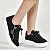 Tênis casual feminino flatform nobuck preto 055-012-01 - Imagem 2