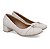 Scarpin Usaflex Couro Branco Bico Redondo Salto 4,5cm UD29003001 - Imagem 2