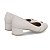 Scarpin Usaflex Couro Branco Bico Redondo Salto 4,5cm UD29003001 - Imagem 3