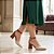 Scarpin Slingback Bebecê Feminino Bico Fino Salto Bloco Elegante T7044-336 - Imagem 2