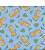 tecido tricoline Girafas cor 04 (Azul) medidas 0,50x1,50 mts - Imagem 1