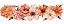 TRANSFER TÊXTIL 24X7CM TTB4L-003 BARRA FLORAL LARANJA - Imagem 1