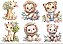 ESTAMPA FÁCIL EST 111303 BICHINHOS SAFARY PLUSH - FABRICART - Imagem 1