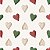 Tecido Tricoline 100% algodão digital - Corações Natal aquarelado - NAT112 - 50cm x 1,50m - Imagem 1