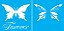 ESTENCIL 14X14 BORBOLETA FOREVER DUPLO OPA 1371 - Imagem 1