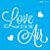 ESTENCIL 14X14 FRASE LOVE IS THE AIR OPA2338 - Imagem 1
