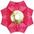 Prato EBS Hookah New Lotus G 27cm - Rosa/Dourado - Imagem 1