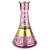 Vaso Bohemian Egermann Tower Stone Tribal 30cm - Hot Pink - Imagem 1