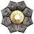 Prato EBS Hookah New Lotus G 27cm - Chumbo/Dourado - Imagem 1