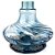 Vaso BR Glass Mini 14cm - Azul Aquamarine Twist - Imagem 1