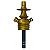 Stem Narguile Black Hookah Mini Monster - Dourado Fosco - Imagem 1