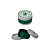 Dichavador De Metal DK Amsterdam White - Verde 3 Folhas - Imagem 1